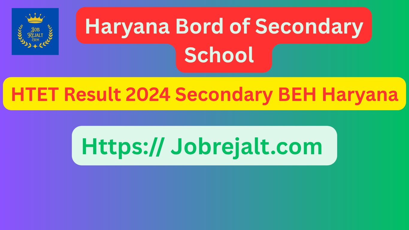 HTET Result 2024 Secondary BEH Haryana